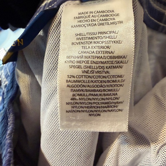 Polo ralph lauren blue plaid swim trunks xl - Picture 4 of 4